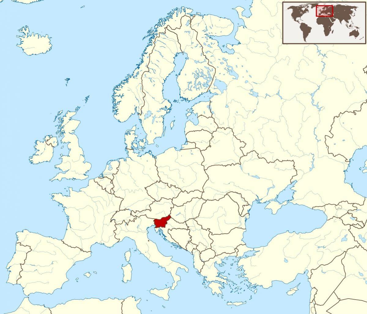 Slovenija lokacijo na zemljevidu sveta