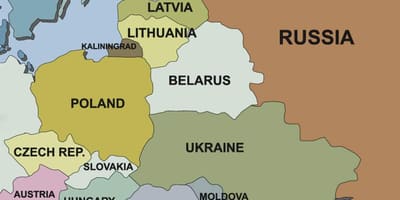 Zemljevid Slovenije in sosednjih držav