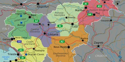 Slovenija državo zemljevid